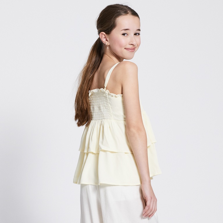 Frill top "Alissa" Light Yellow